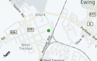 Map of 109  Central Ave, Ewing, NJ 08628, USA