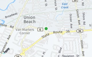 Map of 6 Haug Street, Union Beach, NJ 07735, USA
