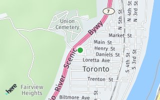 Map of 911 Main Street, Toronto, OH 43964, USA