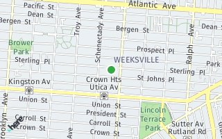 Map of 1408 Sterling Place, Brooklyn, NY 11213, USA