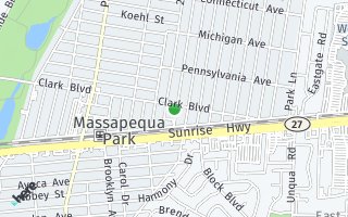 Map of 266 Clark Blvd, Massapequa Park, NY 11762, USA