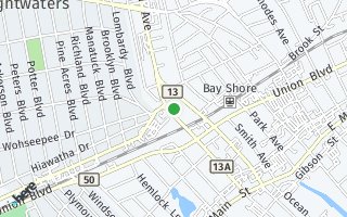 Map of 89 N Clinton Ave, Bay Shore, NY 11706, USA