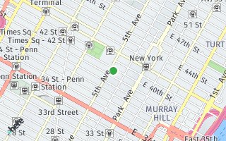 Map of 10 West 40th Street RESIDENCES, Manhattan, NY 10018, USA