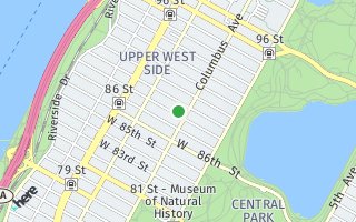 Map of 107 W 88th Street First Floor, New York, NY 10024, USA