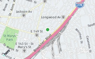 Map of 643 Southern Boulevard, Bronx, NY 10455, USA