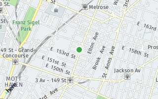 Map of 396 East 155th Street, Bronx, NY 10455, USA