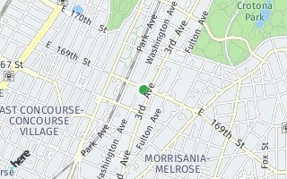 Map of 1292 Washington Avenue, Bronx, NY 10456, USA