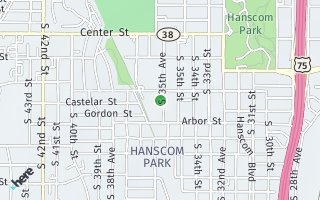 Map of 2316 S 35th Avenue, Omaha, NE 68105, USA