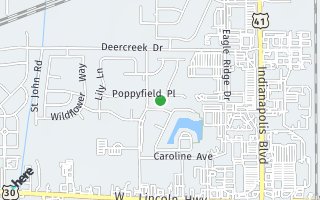 Map of 1137 Poppyfield Lane, Schererville, IN 46375, USA