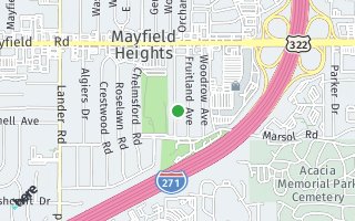 Map of 1625 Woodhurst, Mayfield Heights, OH 44124, USA