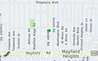 Map of 1307 Lander Road, Mayfield Heights, OH 44124, USA