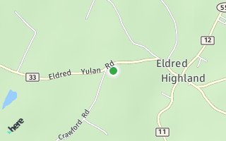 Map of 49 Eldred Yulan Rd, Eldred, NY 12732, USA