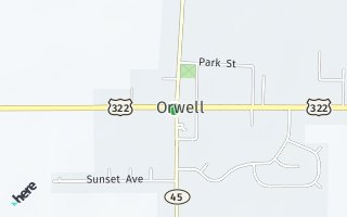 Map of 130 Park Rd, Orwell, OH 44076, USA