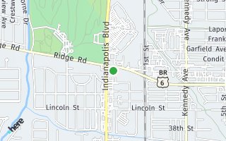 Map of 2418 Ridge Road, Highland, IN 46322, USA