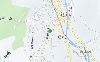 Map of 215 Green Street, Honesdale, PA 18431, USA