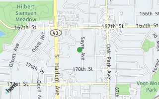 Map of 16834 Sayre Ave, Tinley Park, IL 60477, USA