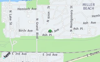 Map of 6744 Ash Ave., Gary, IN 46403, USA