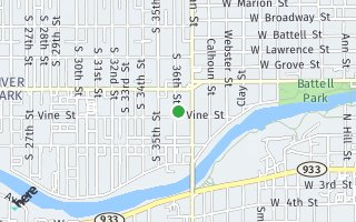 Map of 938 S. 36th. St., South Bend, IN 46615, USA