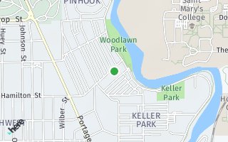 Map of 1132 Woodlawn Blvd., South Bend, IN 46616, USA