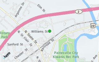 Map of 623 Williams St, Painesville, OH 44077, USA