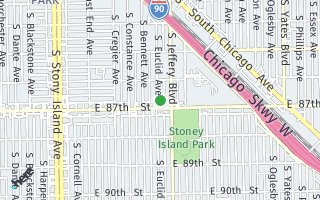 Map of 8643 S Euclid Ave, Chicago, IL 60617, USA