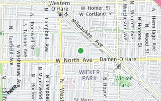 Map of 1642 N.  Bell ave, Chicago, IL 60622, USA
