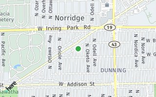 Map of SOLD 3840 N Osceola Ave, Chicago, IL 60634, USA