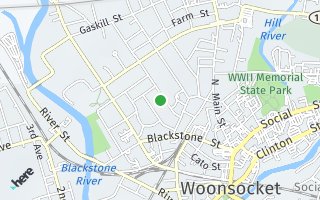 Map of 121 Woodland Road, Woonsocket, RI 02895, USA