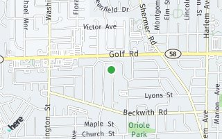 Map of 9514 Overhill Avenue, Morton Grove, IL 60053, USA