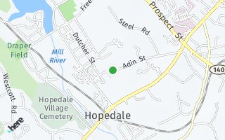 Map of 37 Adin Street, Hopedale, MA 01747, USA