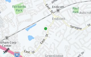 Map of 989 East Street, Dedham, MA 02026, USA