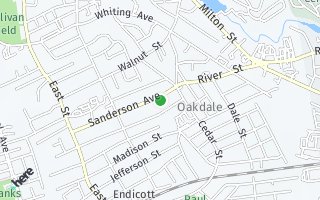 Map of 38 Sanderson Avenue, Dedham, MA 02026, USA