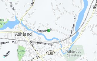 Map of 117 Concord St, Ashland, MA 01721, USA