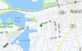 Map of 102 Pond St, Natick, MA 01760, USA
