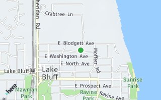 Map of 314 E Woodland Rd, Lake Bluff, IL 60044, USA