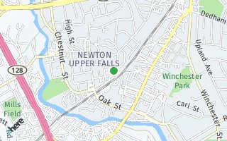 Map of 45 Mechanic Street, Newton, MA 02464, USA