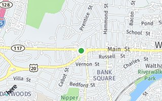 Map of 980 Main Street Unit 2 A, Waltham, MA 02452, USA