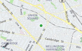 Map of 38 Concord Avenue, Somerville, MA 02143, USA