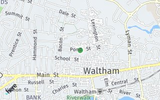 Map of 55 Pond St, Waltham, MA 02451, USA