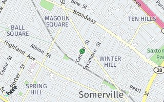 Map of 132 Central #3, Somerville, MA 02145, USA