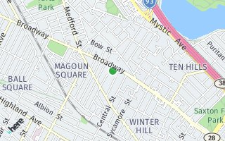 Map of 119 Bartlett Street, Somerville-- Winter Hill, MA 02145, USA