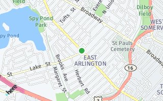 Map of Winter St & Mass Ave, East Arlington, MA 02474, USA