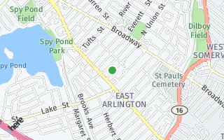 Map of 24 Oxford St, East Arlington, MA 02474, USA