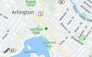 Map of 7 Avon Place, Arlington, MA 02474, USA