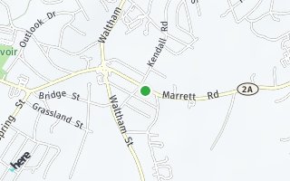 Map of 262 Marrett Road, Lexington, MA 02421, USA