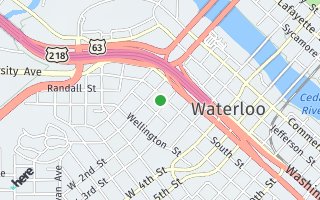 Map of 218 South 1, Waterloo, IA 50701, USA