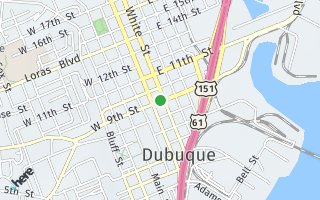 Map of 55 East 9th, Dubuque, IA 52001, USA