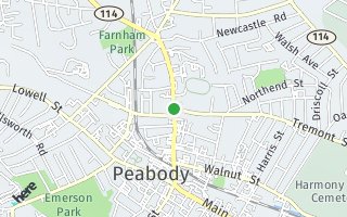 Map of Central Street, Peabody, MA 01960, USA