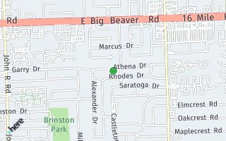 Map of 2662 Athena Drive, Troy, MI 48083, USA