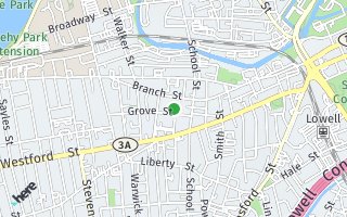 Map of 21 Coral Street, Lowell, MA 01851, USA
